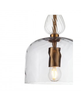 SL1147.403.01 Светильник подвесной ST-Luce Золотистый/Дымчатый E27 1*60W ILLUVIO-foto2