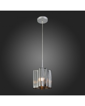 SL117.703.01 Светильник подвесной ST-Luce Серебристый/Дымчатый E27 1*60W ONDE-foto7