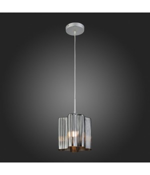SL117.703.01 Светильник подвесной ST-Luce Серебристый/Дымчатый E27 1*60W ONDE-foto7