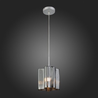 SL117.703.01 Светильник подвесной ST-Luce Серебристый/Дымчатый E27 1*60W ONDE-foto7