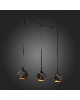 SL258.403.03 Люстра подвесная ST-Luce Черный/Черный, Золото E14 3*40W ENIGMA-foto7