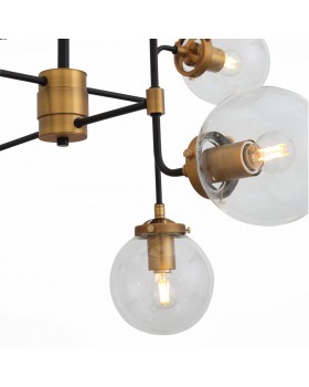 SL234.403.08 Люстра подвесная ST-Luce Черный, Золото/Прозрачный E27 8*40W VARIETA-foto3