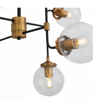 SL234.403.08 Люстра подвесная ST-Luce Черный, Золото/Прозрачный E27 8*40W VARIETA-foto3