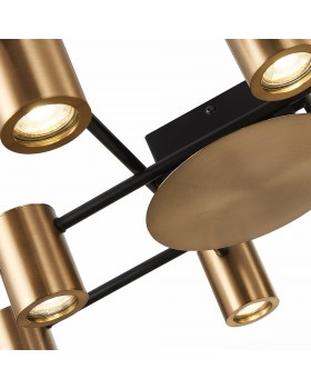 SL1207.402.10 Светильник потолочный ST-Luce Черный/Латунь GU10 10*7W VEROLI-foto3