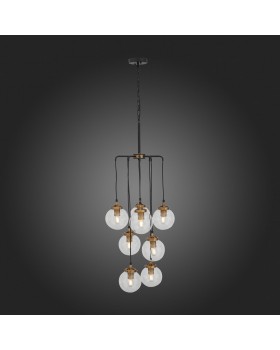 SL234.443.08 Люстра подвесная ST-Luce Черный, Золото/Прозрачный E27 8*40W VARIETA-foto8