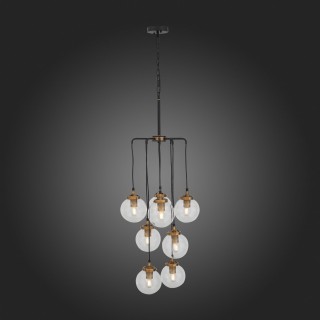 SL234.443.08 Люстра подвесная ST-Luce Черный, Золото/Прозрачный E27 8*40W VARIETA-foto8