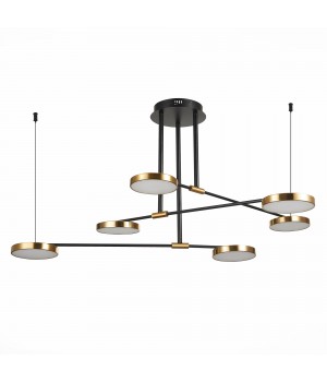 SL1605.403.06 Светильник подвесной ST-Luce Черный/Латунь, Белый LED 6*7,5W 3000K FARONE-foto2