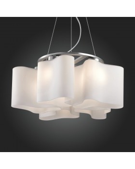 SL118.503.05 Люстра подвесная ST-Luce Серебристый/Белый E27 5*60W ONDE 2-foto5