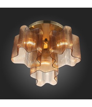 SL117.302.03 Люстра потолочная ST-Luce Бронзовый/Янтарный E27 3*60W ONDE-foto3