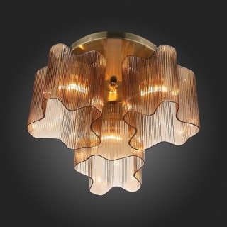 SL117.302.03 Люстра потолочная ST-Luce Бронзовый/Янтарный E27 3*60W ONDE-foto3