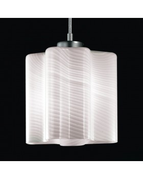 SL117.503.01 Светильник подвесной ST-Luce Серебристый/Белый с полосками E27 1*60W ONDE-foto3