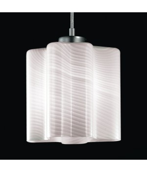 SL117.503.01 Светильник подвесной ST-Luce Серебристый/Белый с полосками E27 1*60W ONDE-foto3