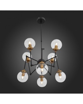 SL234.402.08 Люстра потолочная ST-Luce Черный, Золото/Прозрачный E27 8*40W (из 2-х коробок) VARIETA-foto18