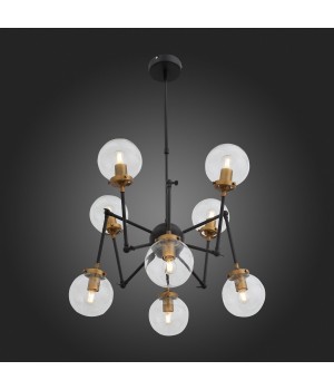 SL234.402.08 Люстра потолочная ST-Luce Черный, Золото/Прозрачный E27 8*40W (из 2-х коробок) VARIETA-foto18