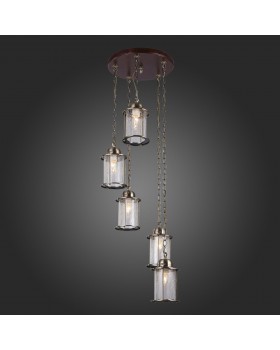 SL150.303.05 Люстра подвесная ST-Luce Бронза, коричневый/Прозрачный с эфектом трещин E27 5*40W VOLANTINO-foto3