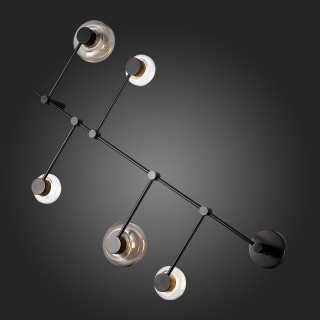 SL6005.401.05 Светильник настенно-потолочный ST-Luce Черный/Дымчатый, Прозрачный LED 5*3W 3000K Vallo-foto5