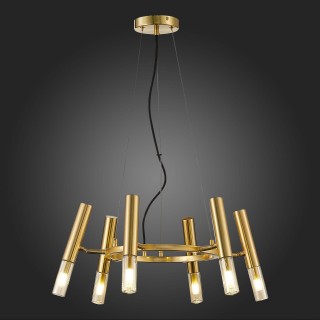 SL1236.203.06 Люстра подвесная ST-Luce Золотистый/Коньячный, Золотистый G9 6*5W ECLIP-foto6