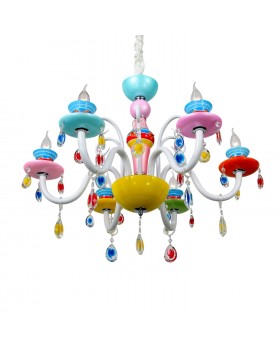 SL673.783.06 Люстра подвесная ST-Luce Разноцветный/Разноцветный E14 6*40W ORNATO-foto3