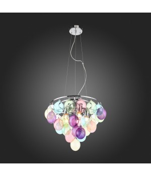 SL432.153.05 Светильник подвесной ST-Luce Хром/Разноцветный E27 5*60W SOSPIRO-foto4