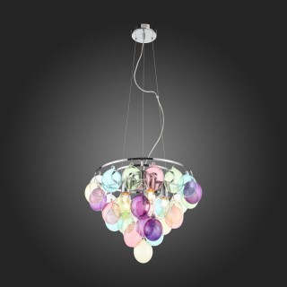 SL432.153.05 Светильник подвесной ST-Luce Хром/Разноцветный E27 5*60W SOSPIRO-foto4