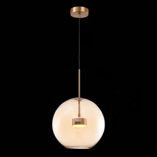 SL1133.323.01 Светильник подвесной ST-Luce Латунь/Коньячный LED 1*10W 3000K BOPONE-foto3