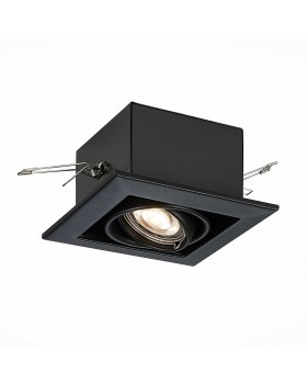 ST250.448.01 Св-к встр. Черный GU10 1*50W  L126xW126xH70 220V Без ламп HEMI