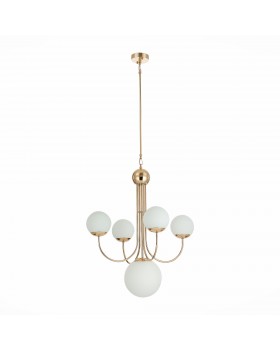 SL1504.203.05 Люстра подвесная ST-Luce Французское золото/Белый E27 5*60W Avellino-foto2