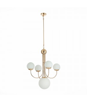 SL1504.203.05 Люстра подвесная ST-Luce Французское золото/Белый E27 5*60W Avellino-foto2