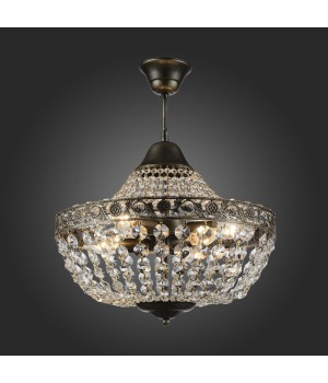 SL669.403.06 Люстра подвесная ST-Luce Черное золото/Прозрачный E14 6*40W ANTICATO-foto3