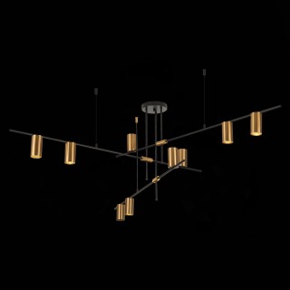 SL1206.402.09 Светильник потолочный ST-Luce Черный/Латунь GU10 9*7W SORMANO-foto3