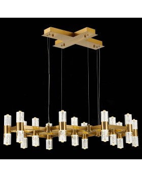 SL6007.203.26 Люстра подвесная ST-Luce Латунь/Прозрачный LED 26*2,5W 4000K GEMINA-foto5