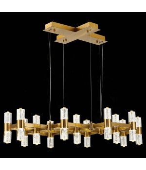 SL6007.203.26 Люстра подвесная ST-Luce Латунь/Прозрачный LED 26*2,5W 4000K GEMINA-foto5