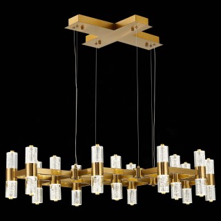 SL6007.203.26 Люстра подвесная ST-Luce Латунь/Прозрачный LED 26*2,5W 4000K GEMINA-foto5