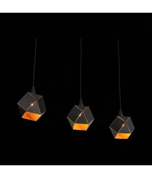 SL258.403.03 Люстра подвесная ST-Luce Черный/Черный, Золото E14 3*40W ENIGMA-foto5