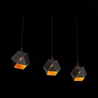 SL258.403.03 Люстра подвесная ST-Luce Черный/Черный, Золото E14 3*40W ENIGMA-foto5