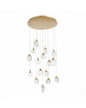 SL6104.203.16 Светильник подвесной ST-Luce Золотистый/Прозрачный,С пузырьками воздуха LED 16*3W 3000K Montecelio-foto2