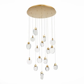 SL6104.203.16 Светильник подвесной ST-Luce Золотистый/Прозрачный,С пузырьками воздуха LED 16*3W 3000K Montecelio-foto2