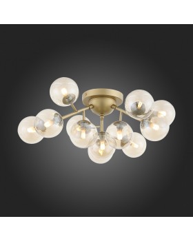 SL438.202.12 Люстра потолочная ST-Luce Золотистый/Коньячный G9 12*5W PALLЕRE-foto7