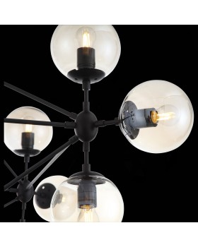 SL549.403.15 Люстра потолочная ST-Luce Черный/Янтарный E27 15*40W STAMPO-foto6