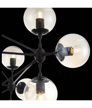 SL549.403.15 Люстра потолочная ST-Luce Черный/Янтарный E27 15*40W STAMPO-foto6