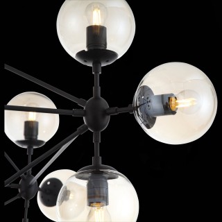 SL549.403.15 Люстра потолочная ST-Luce Черный/Янтарный E27 15*40W STAMPO-foto6