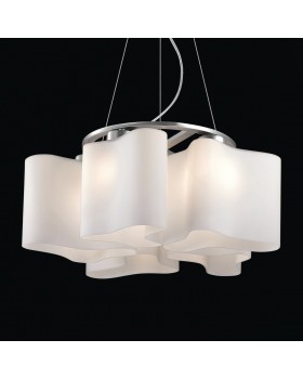 SL118.503.05 Люстра подвесная ST-Luce Серебристый/Белый E27 5*60W ONDE 2-foto4