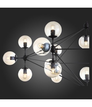 SL549.403.21 Люстра потолочная ST-Luce Черный/Янтарный E27 21*40W STAMPO-foto9