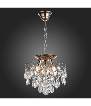 SL846.202.03 Люстра подвесная ST-Luce Золотистый/Прозрачный E14 3*40W ORECCHINI-foto3