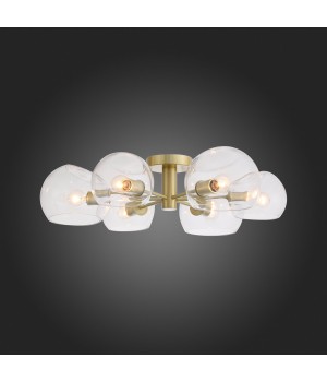 SL434.202.06 Люстра потолочная ST-Luce Латунь/Прозрачный E14 6*40W CALMARE-foto7