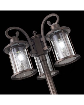 SL080.425.03 Светильник уличный наземный ST-Luce Темный кофе/Прозрачный, Темный кофе E27 3*100W LASTERO-foto8