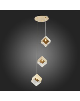 SL1182.203.03 Светильник подвесной ST-Luce Золотистый/Прозрачный, Золотистый G9 3*5W RIELLO-foto4