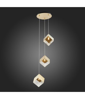 SL1182.203.03 Светильник подвесной ST-Luce Золотистый/Прозрачный, Золотистый G9 3*5W RIELLO-foto4