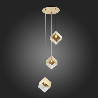 SL1182.203.03 Светильник подвесной ST-Luce Золотистый/Прозрачный, Золотистый G9 3*5W RIELLO-foto4