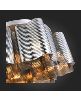 SL117.702.06 Люстра потолочная ST-Luce Серебристый/Дымчатый E27 6*60W ONDE-foto9